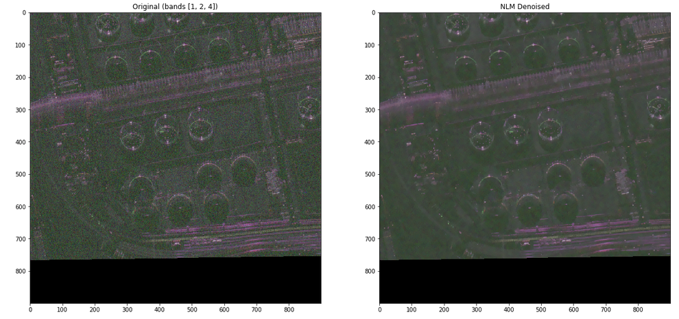 Using Non-Local Means (NLM) Denoising on Spacenet6 SAR Intensity Data