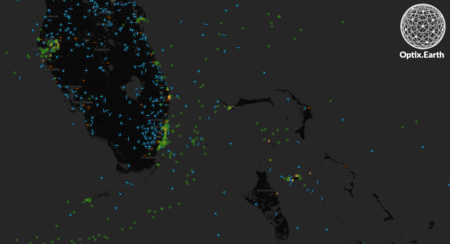 Live Satellite AIS data from Spire and Space-based ADSB data from Aireon