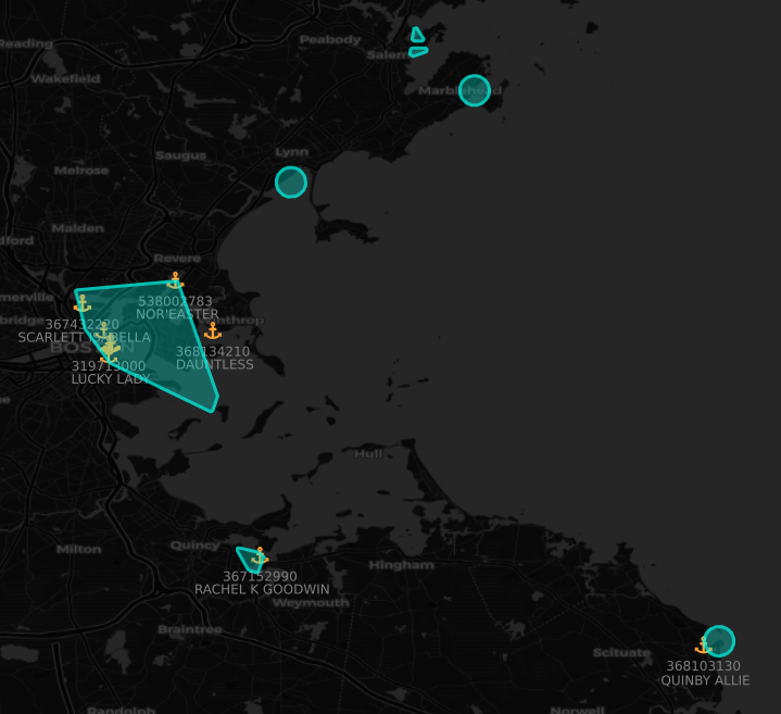 Ports around BostonAPTION