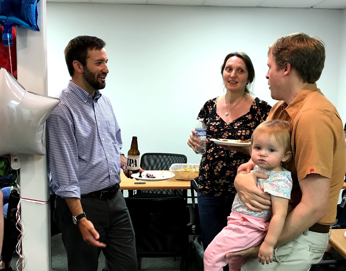 New Employee Joel Chats with the Stamper Family