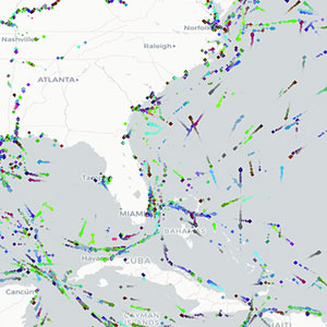 Steering Ships Around Hurricane Florence